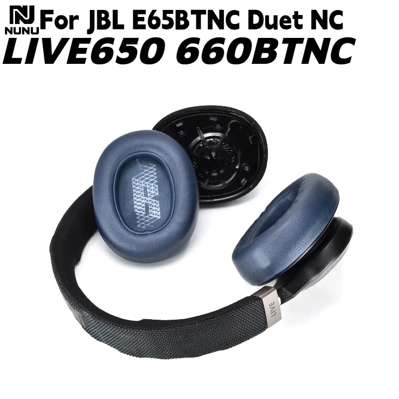 

NUNU Replacement Protein skin Memory Foam Ear Cushion with buckle For JBL E65BTNC Duet NC LIVE650 660 BTNC Headset Earmuffs
