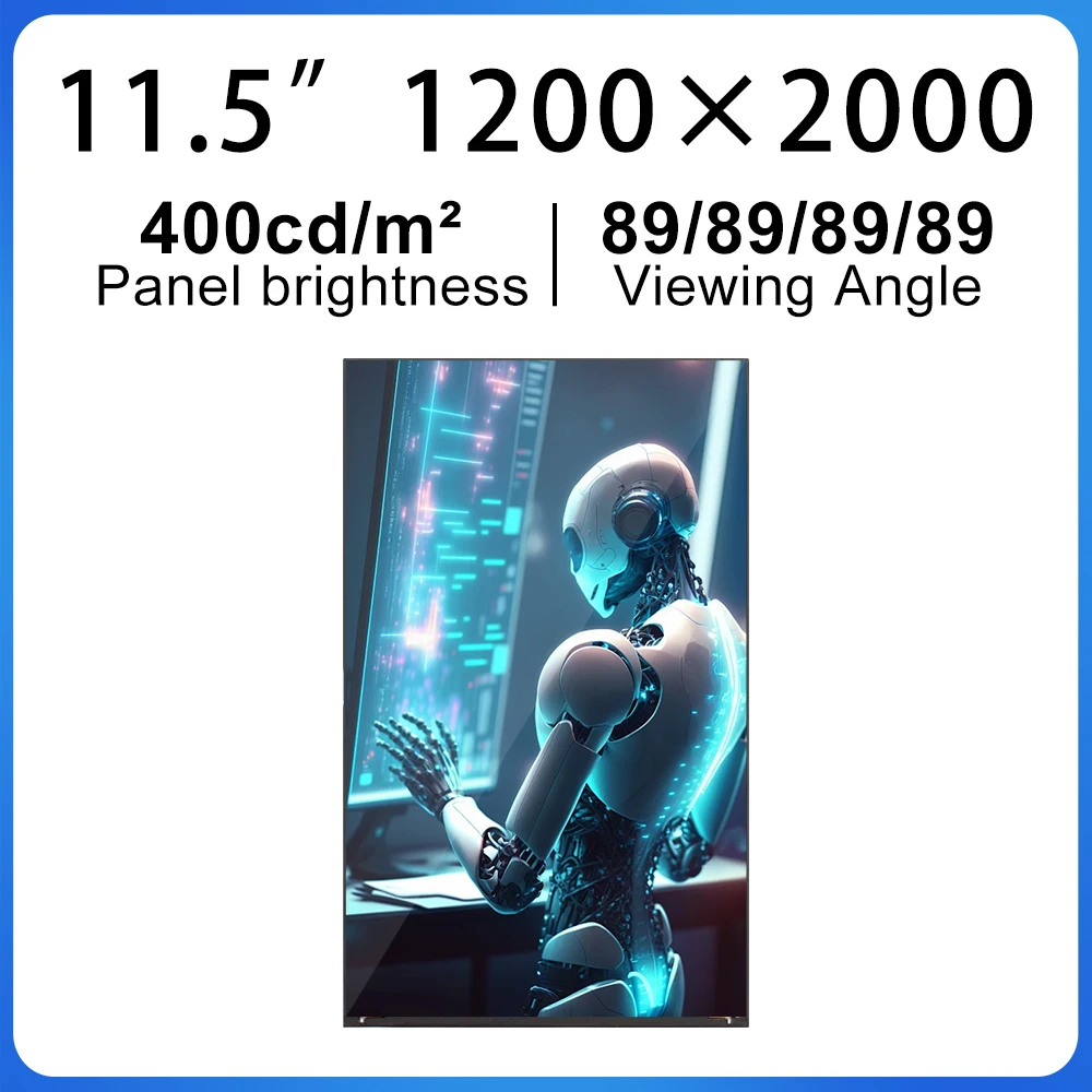 

11.5 inch Tablet PC vertical screen 1200*2000 resolution LCD MIPI interface 51Pins 400 nite NE115C9M-L61