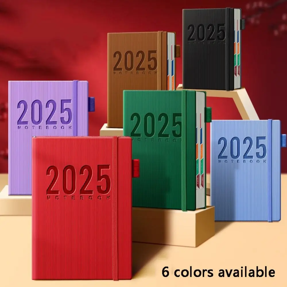 12 شهر 2025 جدول مخطط المفكرة إدارة الوقت رشاقته ورقة 365 يوما المفكرة محكم بولي PU المحمولة a5 مذكرات المفكرة #2