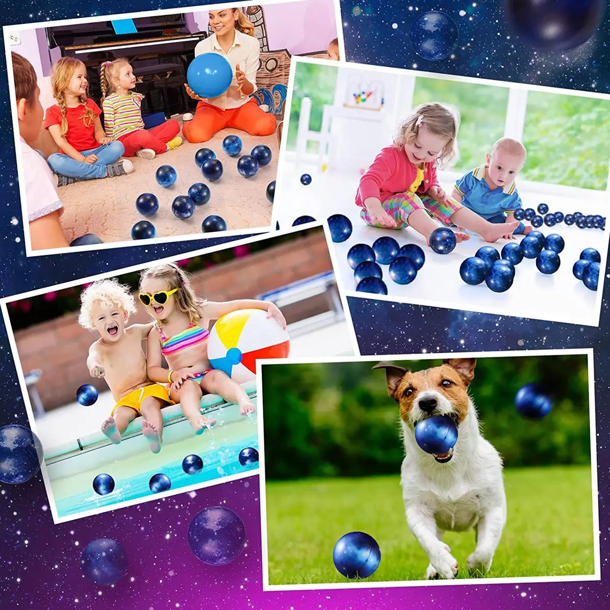 ABTI-60Pcs Galaxy Stress Ball Bulk 2.5 Inch For Finger Exercise Galaxy Party Favor Gift Space Theme Foam Stress Ball