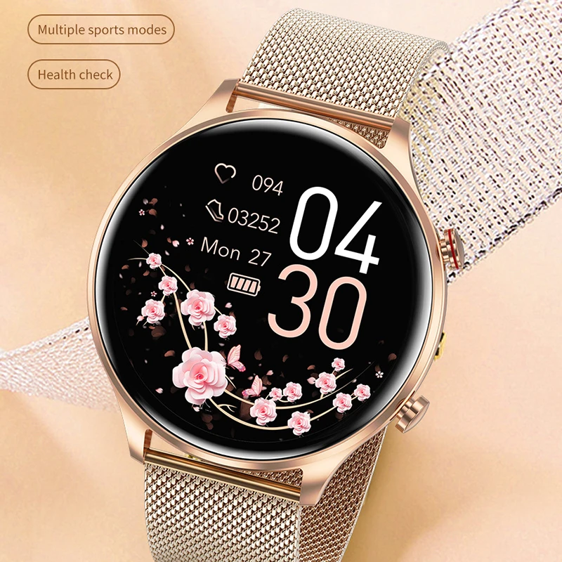 AK50 Ladies Smart Watch for Women Bluetooth Call Smartwatch Luxury Wrist Watches Digital Wristwatch Fitness Bracelet Clock Band