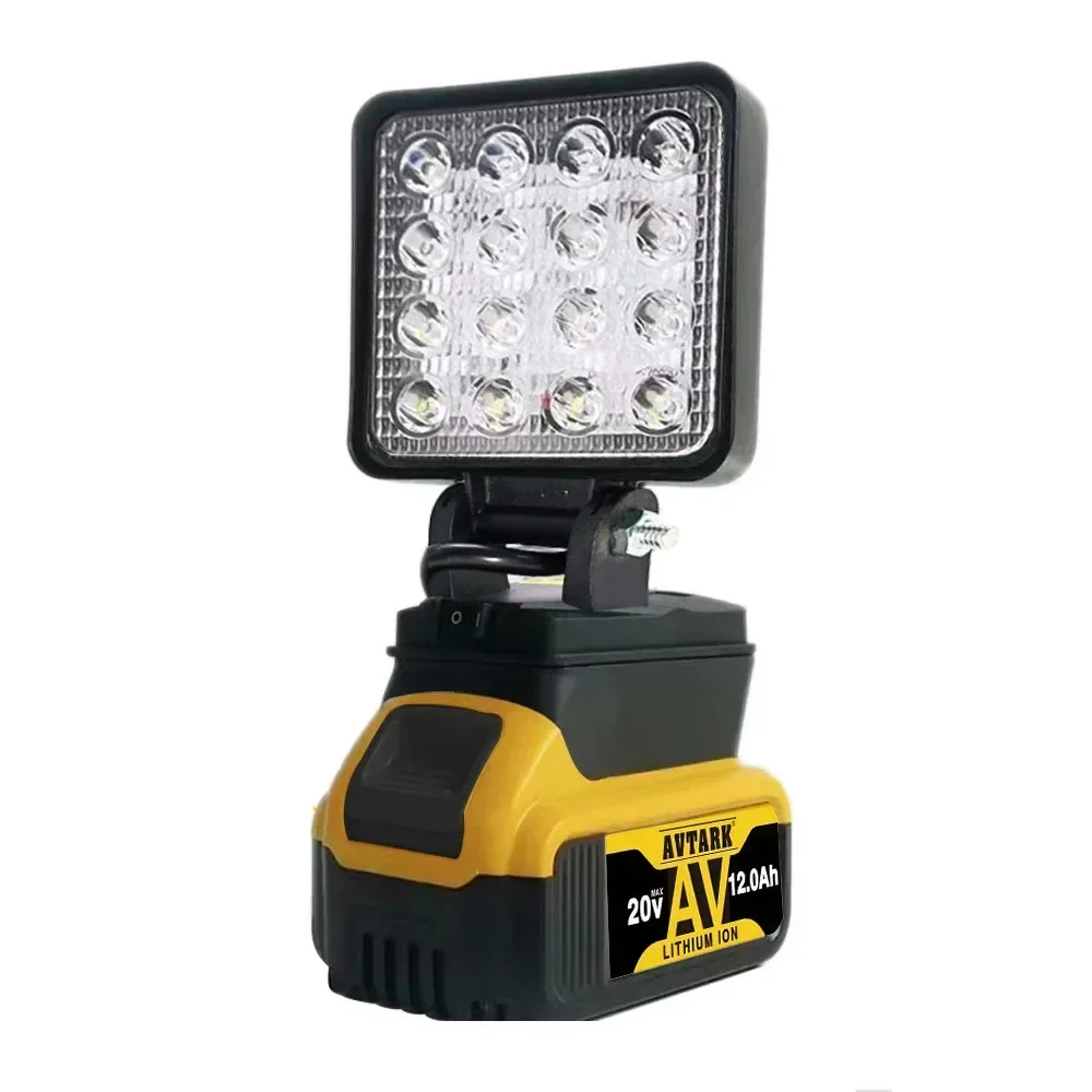 For Dewalt 20Volt Led Light Battery 4In Portable Spotlights Cordless Outdoor Work Fishing Handheld Emergency Tool Light battery