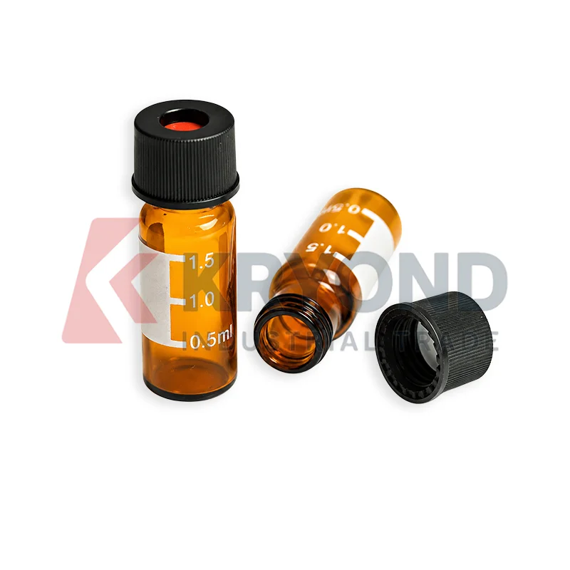 Brown Chromatography Vial 15mL Glass Bottle Screw Cap Septa 8mm Autosampler 100pcs Application Series Pack Storage Container Set