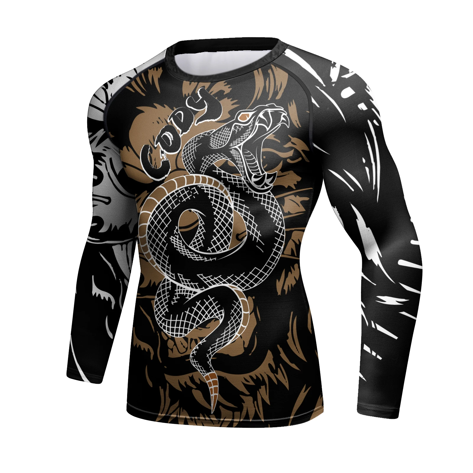 CODY LUNDIN Sublimation y2k Long Sleeve Men T-Shirts Gym Clothing Male Tops Dragon Graphic t shirts For MMA BJJ Rashguard Sets