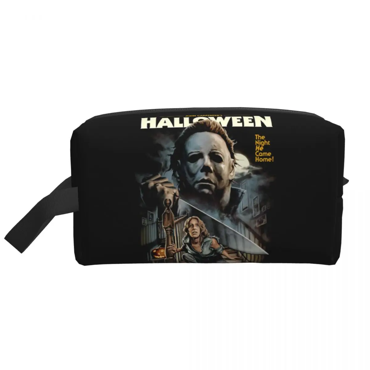 Travel Halloween Michael Myers Toiletry Bag Fashion Horror Movie Makeup Cosmetic Organizer for Women Beauty Storage Dopp Kit Box