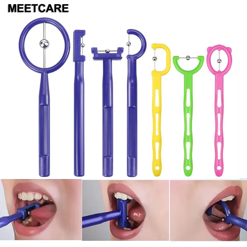 3/4PCS Kids Tongue Tip Exercise Tool Oral Muscle Training Autism Speech Therapy Talk Tool Kits Tongue Tip Lateralization Tools