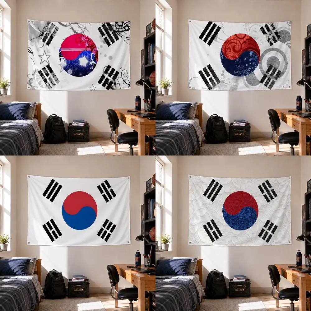 Theme Korea Flag Flags Home Yard & Garden Decor Banner - Indoor Outdoor Wall Hanging Flag