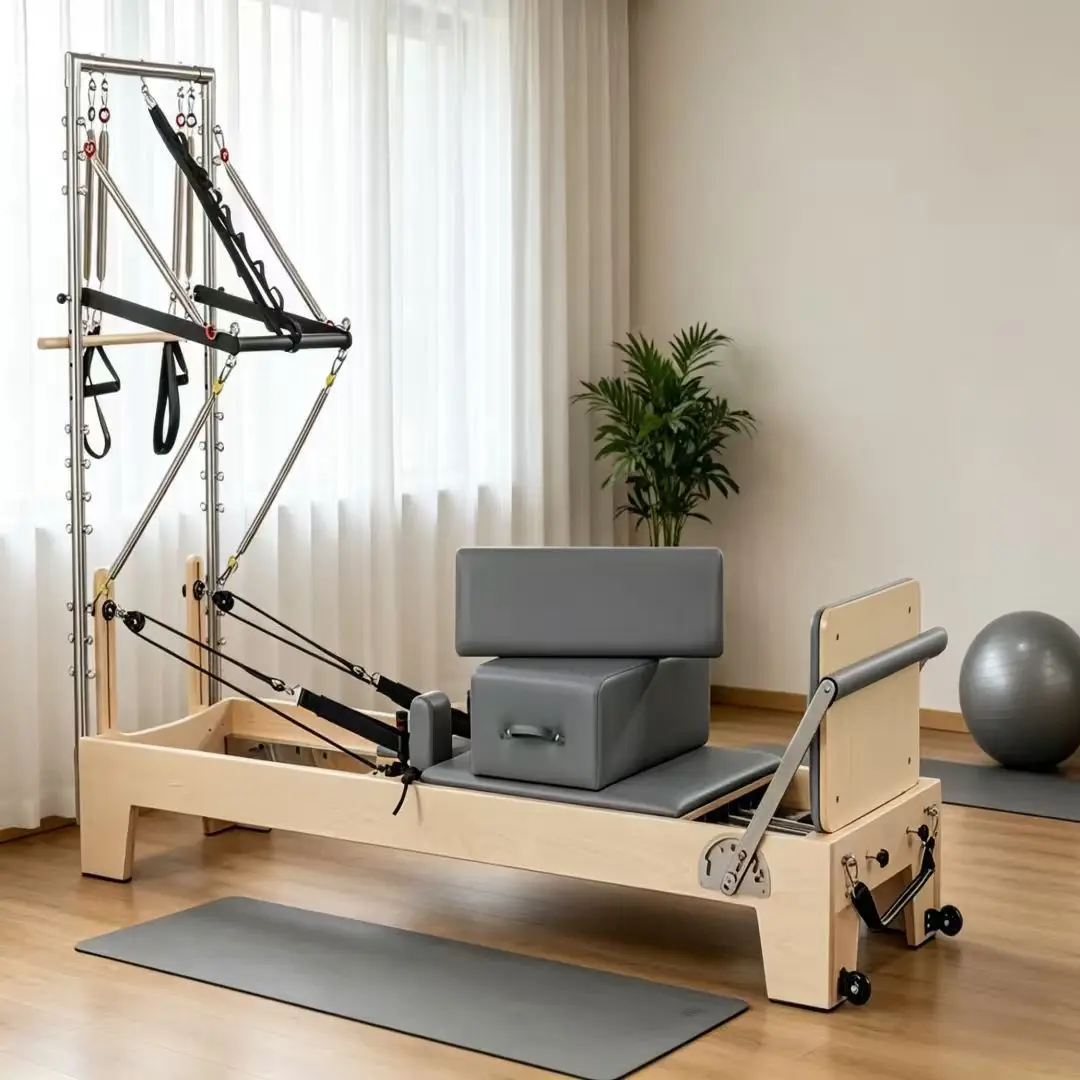 Commercial fitness equipment: Pilates bed, maple wood semi-elevated adjustable adjustable comprehensive training machine