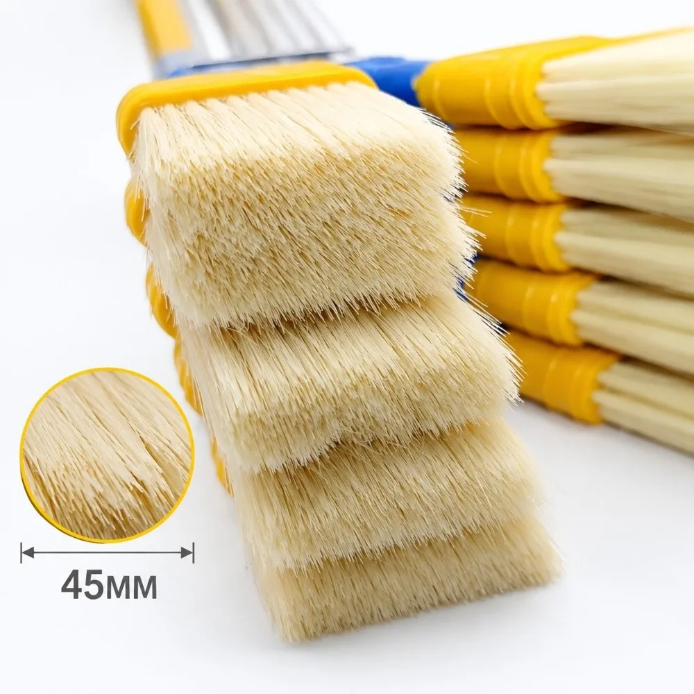 10pcs Nylon Bristle Flat Paint Brush High Elasticity Plastic Handle Flat Brush Set Cleaning Brush DIY Chip Brush Home Use