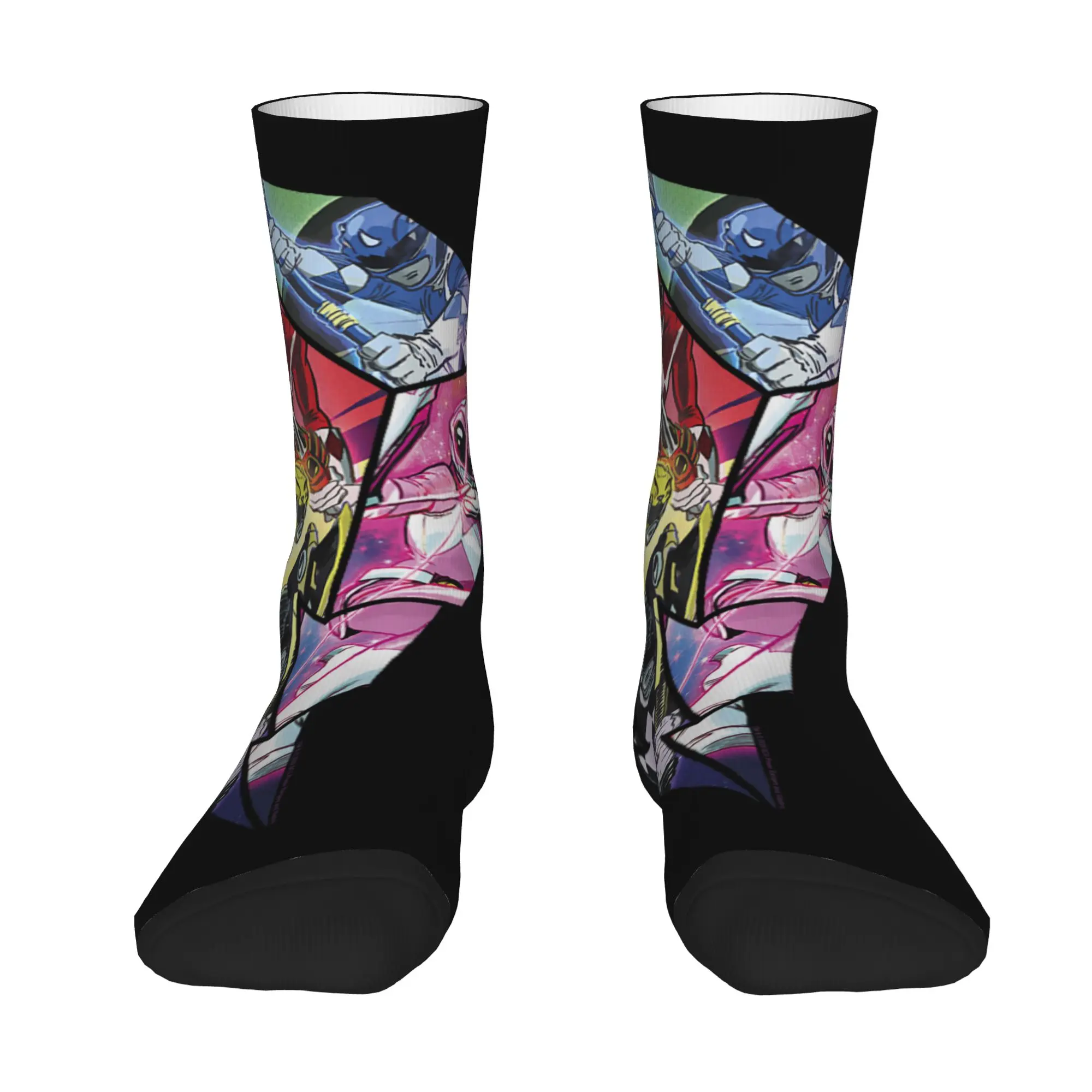 sports socks Power Rangers Retro Full On Megazord Float Tank Top Retro  Hip Hop Novelty Casual Crew Crazy Sock