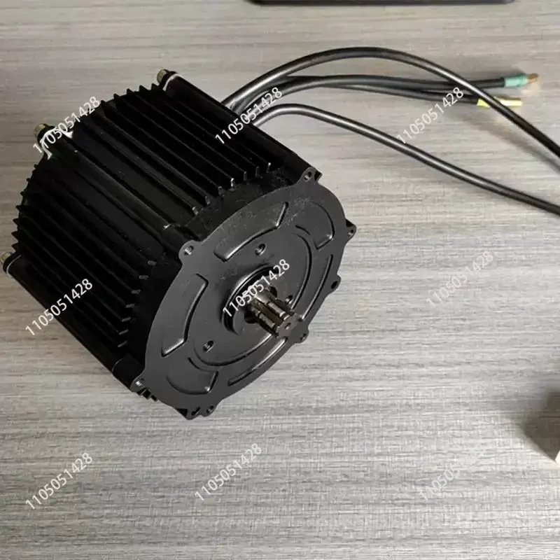 3000W Square Wave Brushless DC Central Motor Flower Tooth Shaft Optional Encoder for Electric Vehicles
