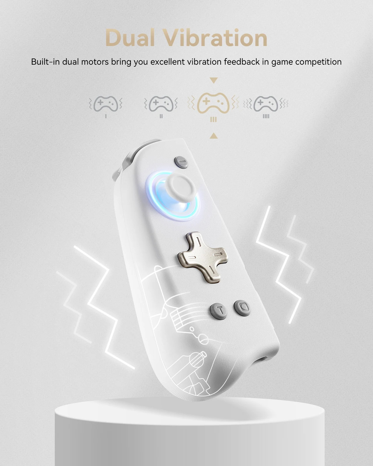 Imagem -05 - Doyoky-classic Rgb Joycon Slim Edition Romote Branco Gamepad para Nintendo Switch Oled com Controle de Movimento Ergonomia Dual Turb