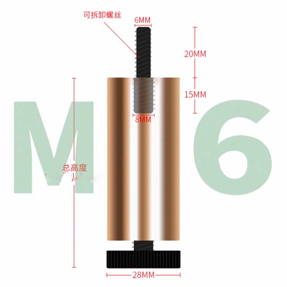 M6 Adjustable Threaded Leveling Feet Support Pads for Furniture 1pc