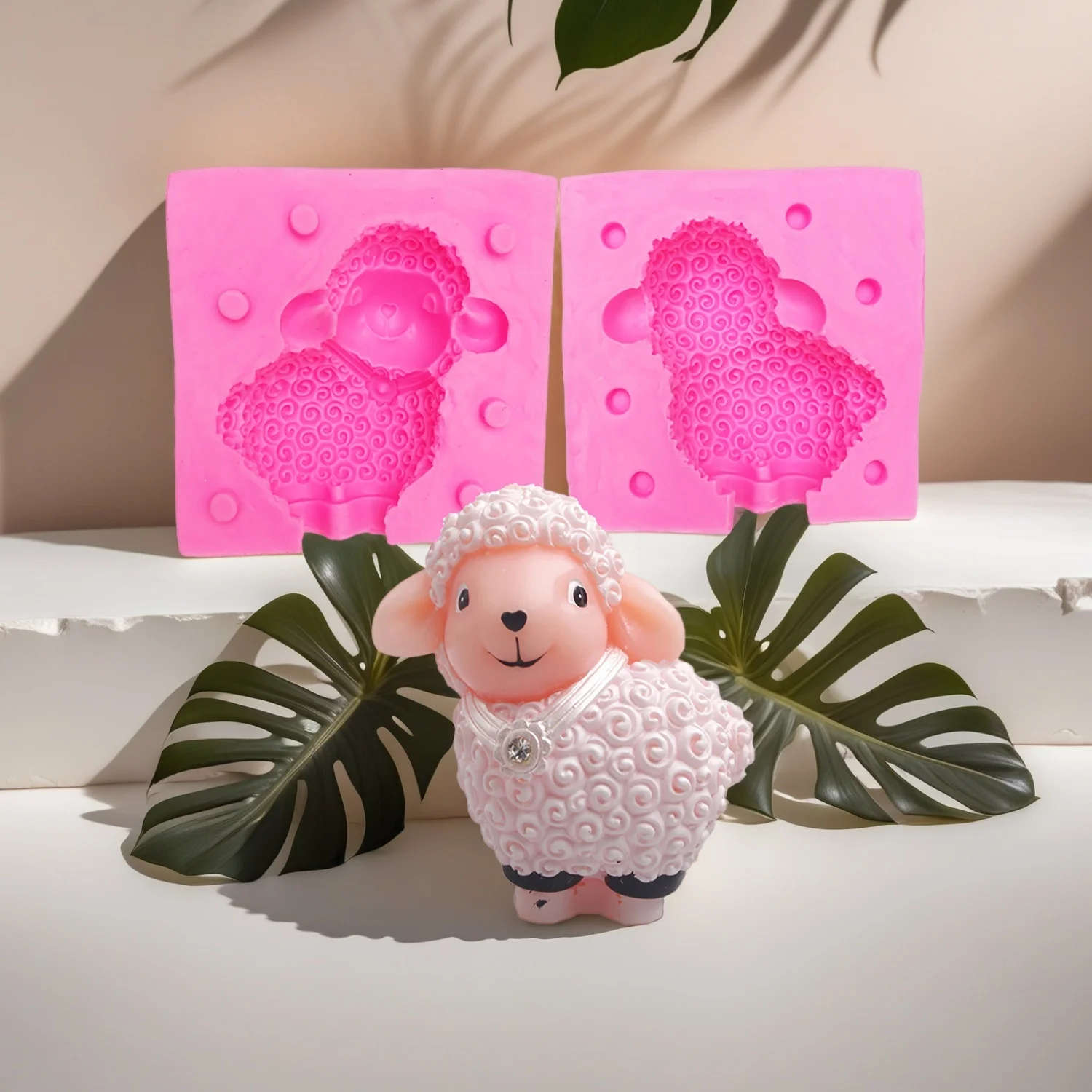 Silicone Sheep Molds Sugarcraft Clay DIY Cakes Gypsum Soap Scented Candle Aromatherapy Molds
