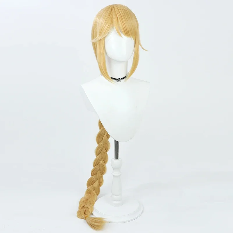 Anime Rapunzel Cosplay Wig Nikke Goddess of Victory Long Golden Braided Synthetic Hair Heat Resistant Halloween Party Wigs