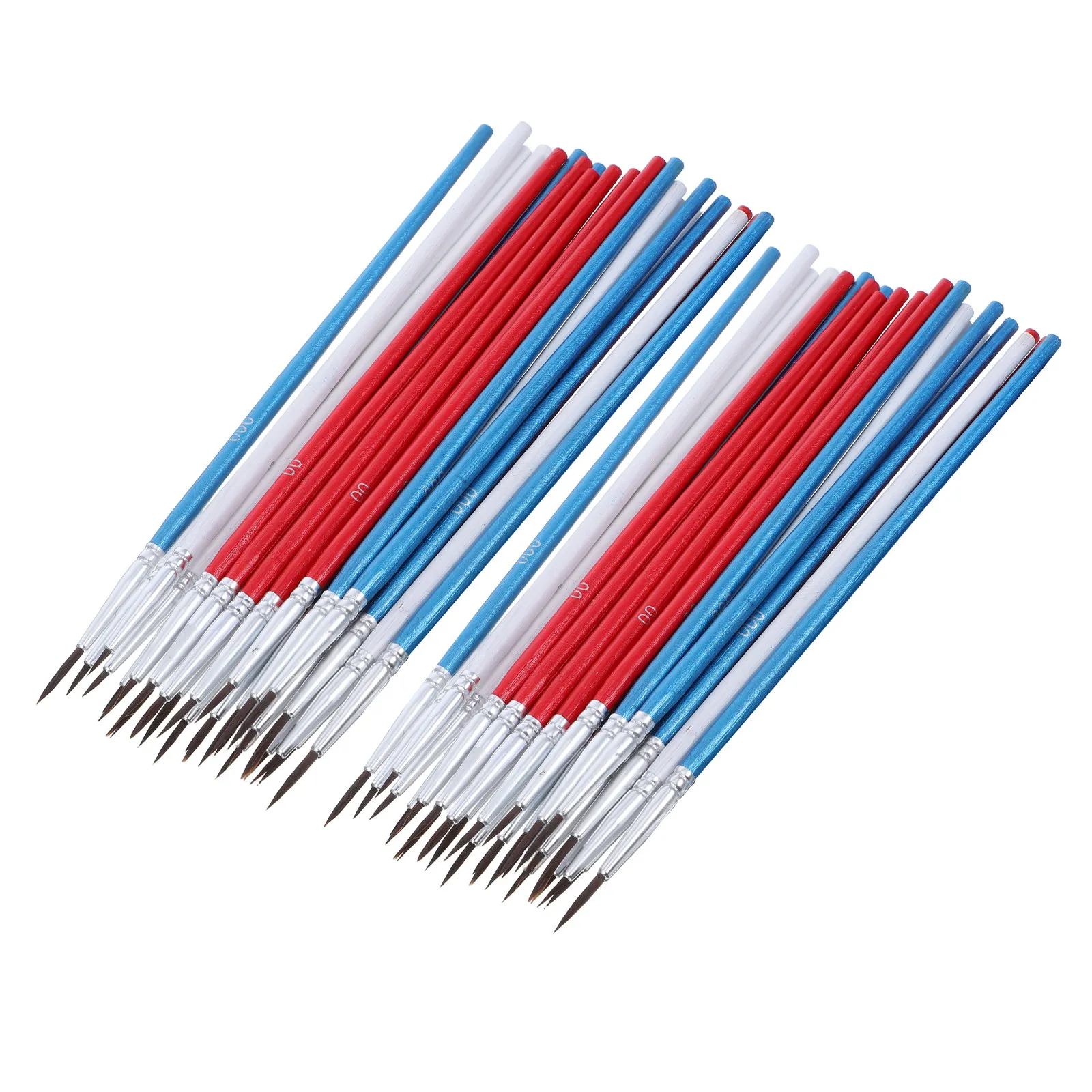 

Набор из 60 кистей для тонкой росписи, нейлоновый ворс, деревянная ручка, 3 размера (0, 00, 000), прецизионные кисти-лайнеры для акрила, акварели, масла