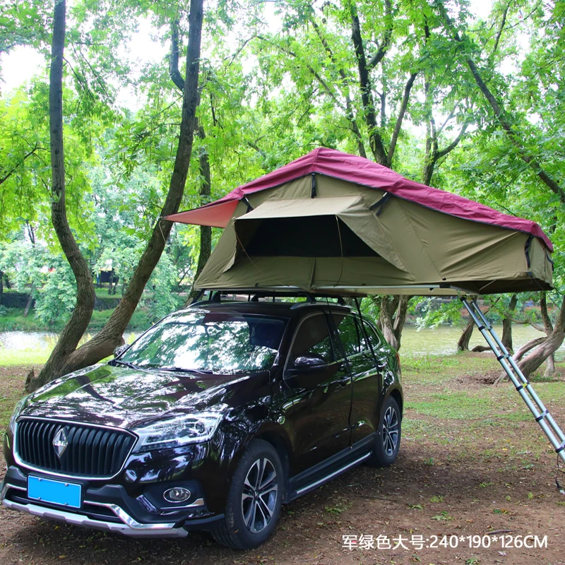 Roof tent outdoor go on road trip roof tent without building quick-opening double account