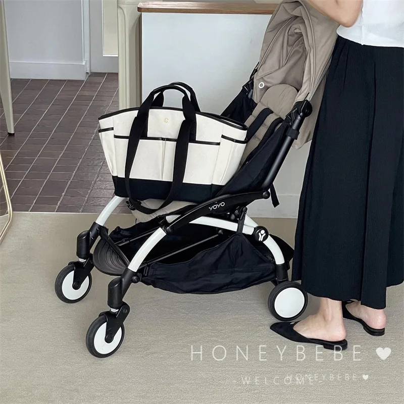 Korean INS Maternity Bag Diaper Nappy Bags Stroller Mommy Shoulder Tote Bag Large Capacity Handbags for Mom Baby Stuff Organizer