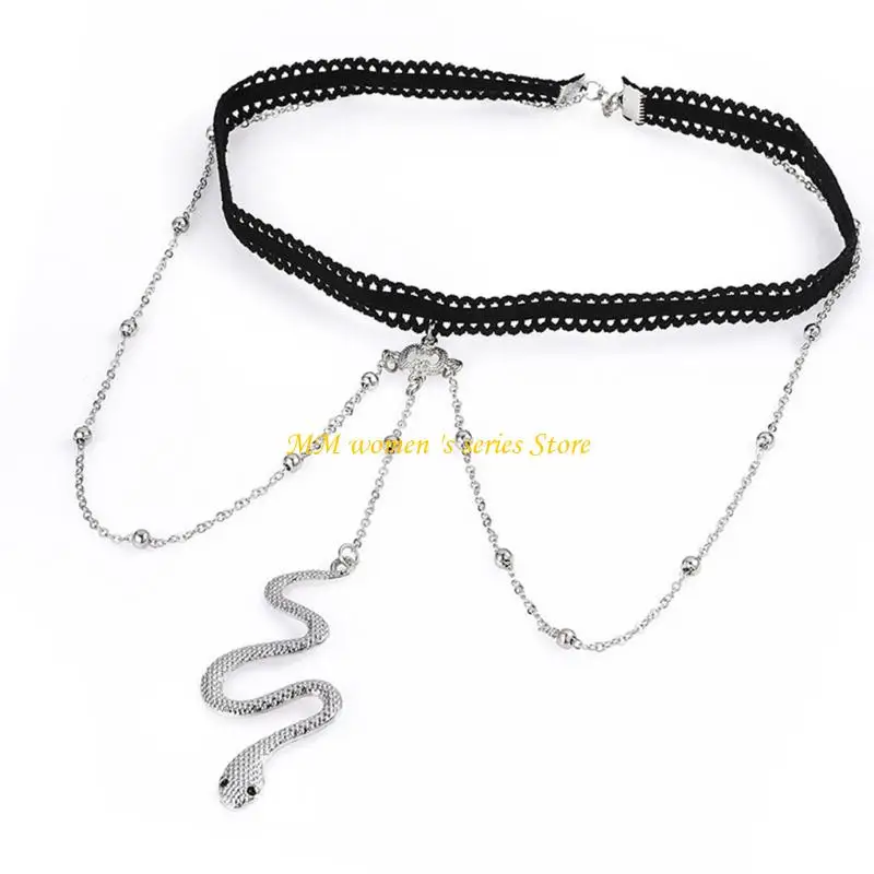 Q39C Multilayer Lace Styes chain chain chains tassels trend trend meshes trend chain chain #5