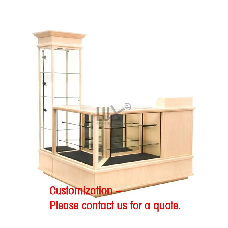 custom.Design Tempered Glass Jewelry Display Cabinet Functional Showcase Stand Display