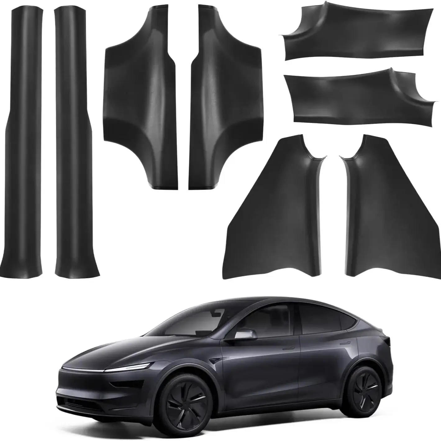 Türschwellenschutz für Tesla Model Y 2026 Juniper, vorderer und hinterer Türschwellenschutz, leicht zu reinigen, TPE, eingelassen, LHD-Modell