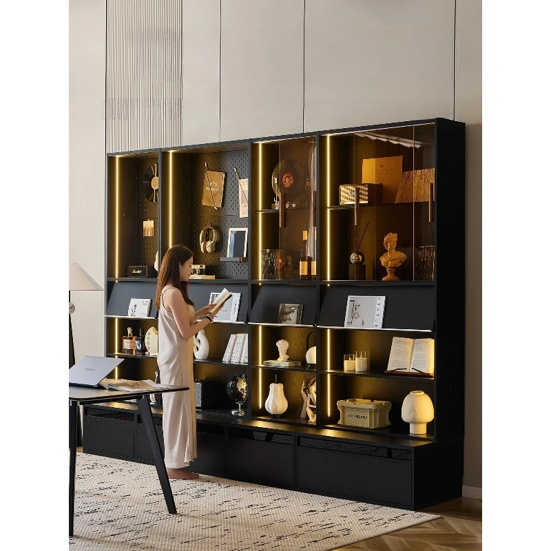 integrate the whole wall, store and organize the combined bookcase