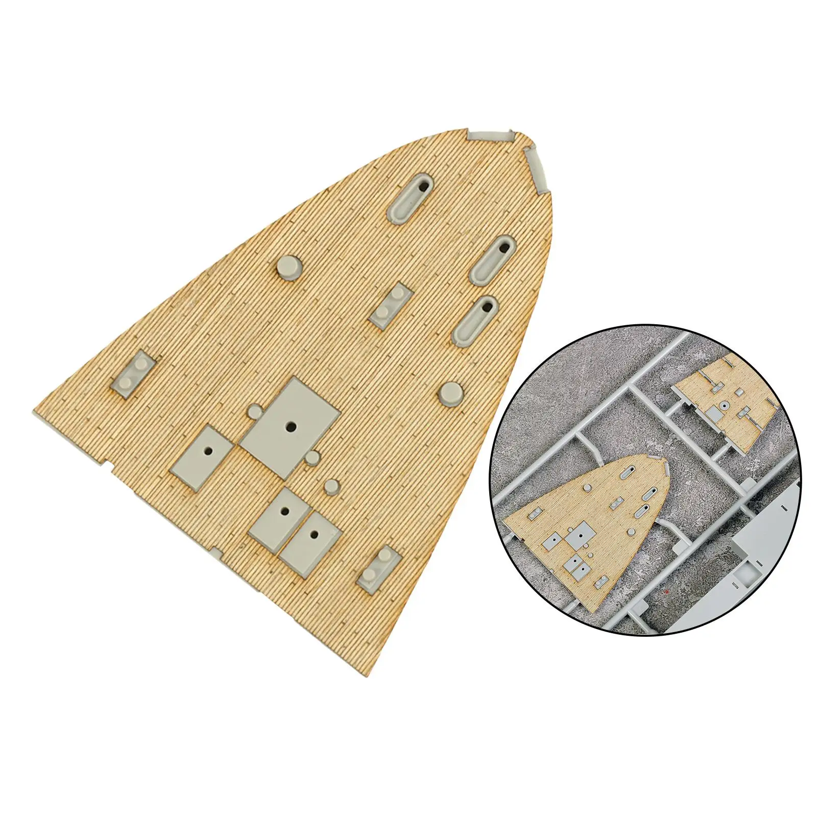 

Wooden Deck for 1/350 HMS Ark Royal Aircraft Carrier 65307 Modified Parts