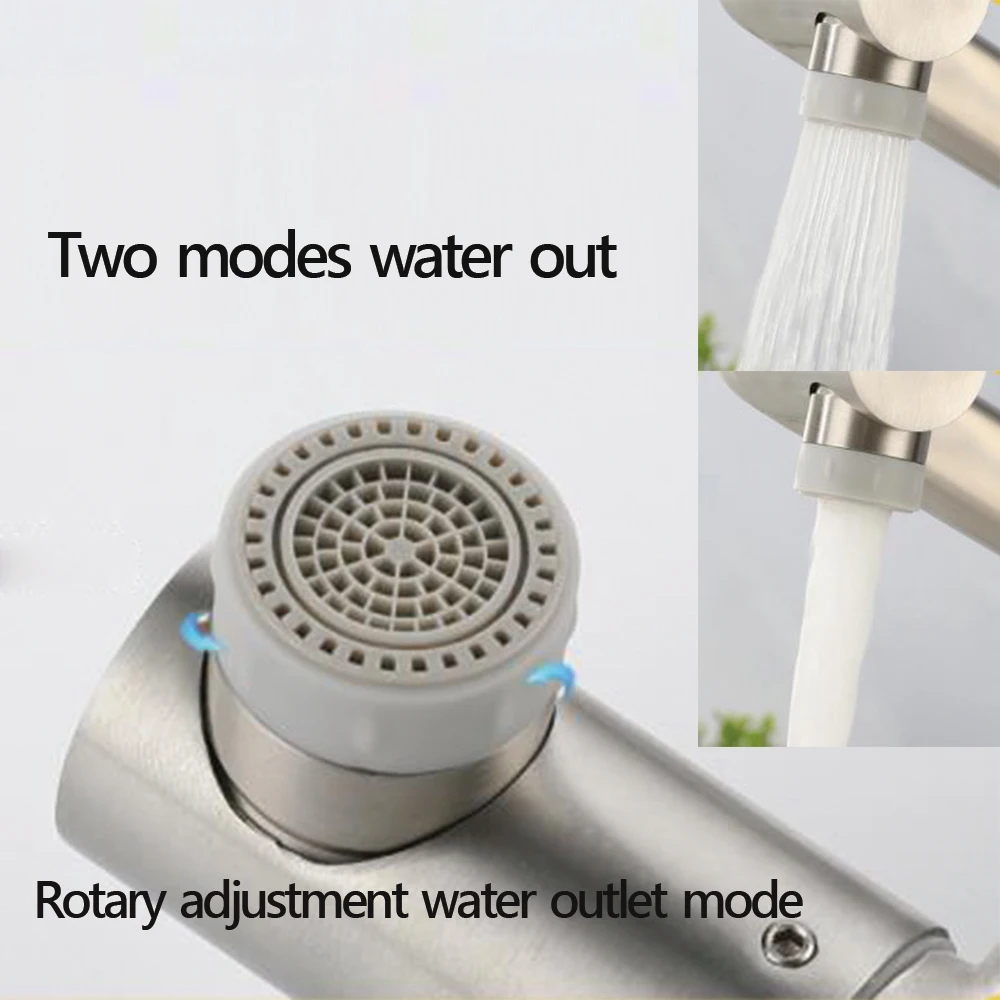 Imagem -04 - Deck Montado Torneira Pia Misturador de Rotação de 360 Graus Água Fria e Quente Acessórios do Banheiro Aço Inoxidável 304