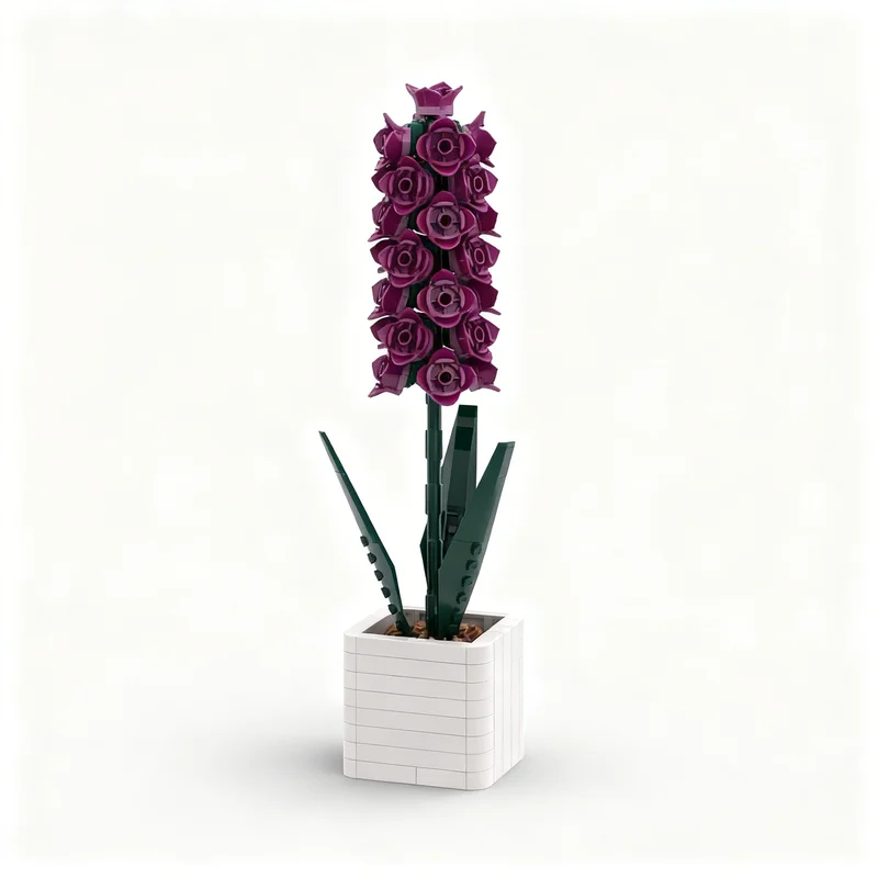 256pcs MOC Creator Expert Hyacinth BT013 Model Christmas Gift Creative Assembly Collection And Ideas Home Decor