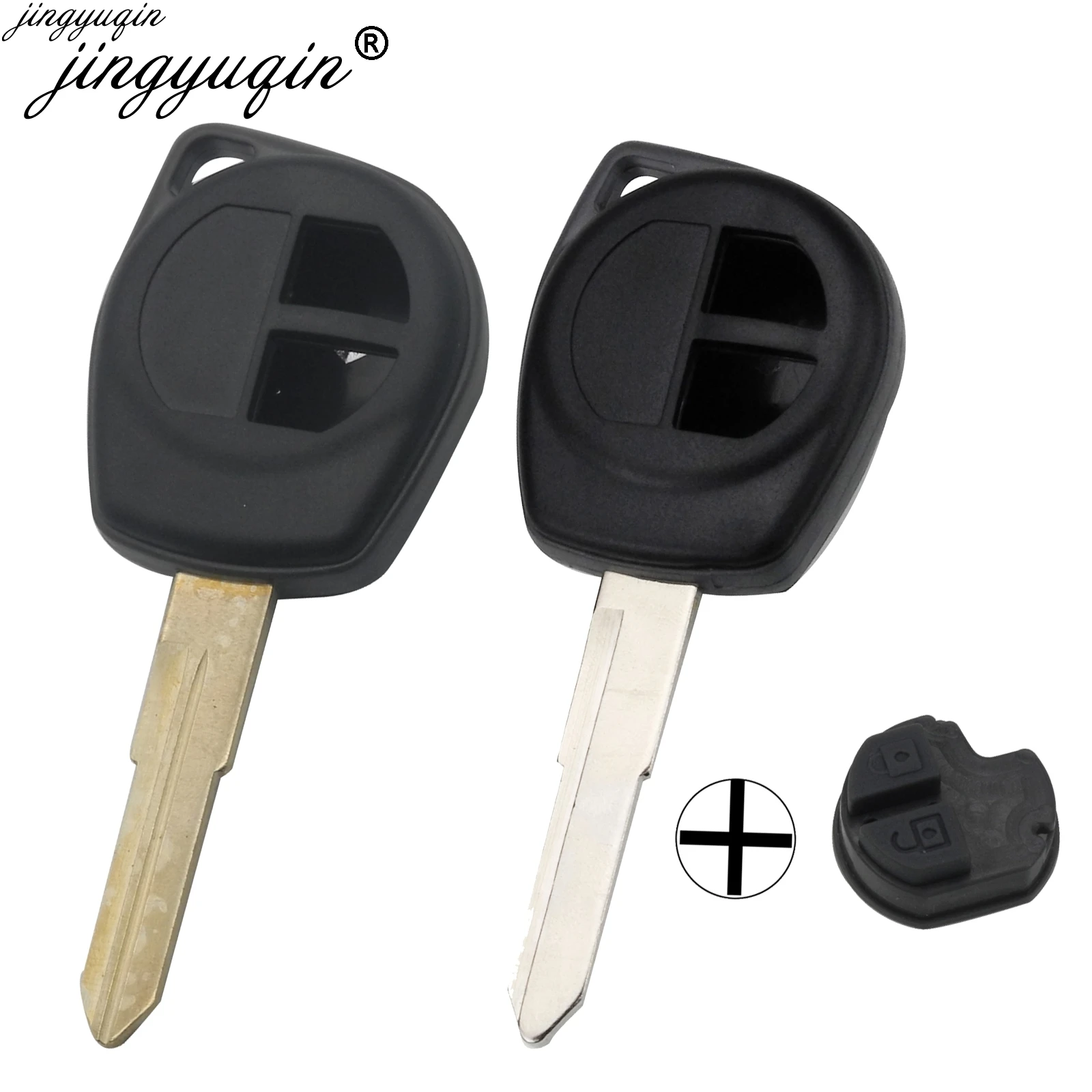 

Jingyuqin 10pcs/lot 2 Buttons Remote Car Key Case FOB Shell Fob Housing For Suzuki Ignis Alto SX4 Swift Vauxhall Agila blade