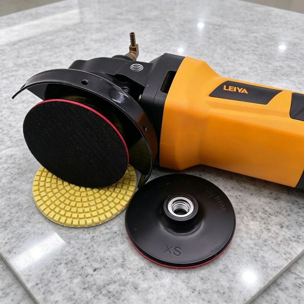 10 PCS/Set With M14 Backer Pad 4 Inch Dry/Wet Diamond Polishing Pad 17 Grits For Granite Marble Concrete Stone Polishing