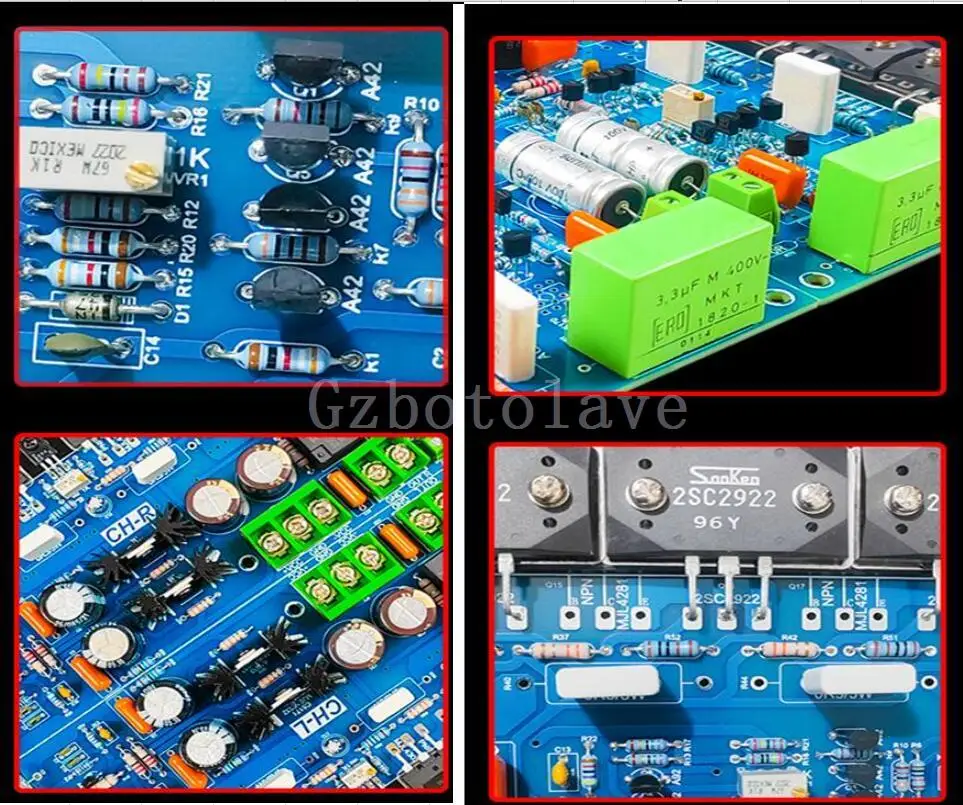 High-power Sanken A1216/C2922 Class A power amplifier board Class AB 250W/8Ω,500W 4Ω for audio accuphase upgrade E405/550/KSA50