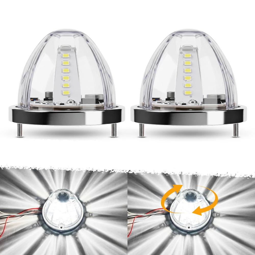 Luz LED de Marcador para Camión, Tipo Sandía, para Techo de Cabina, Impermeable IP67, para Camiones de Carga Freightliner, Kenworth, Peterbilt, Remolques, 12-30V