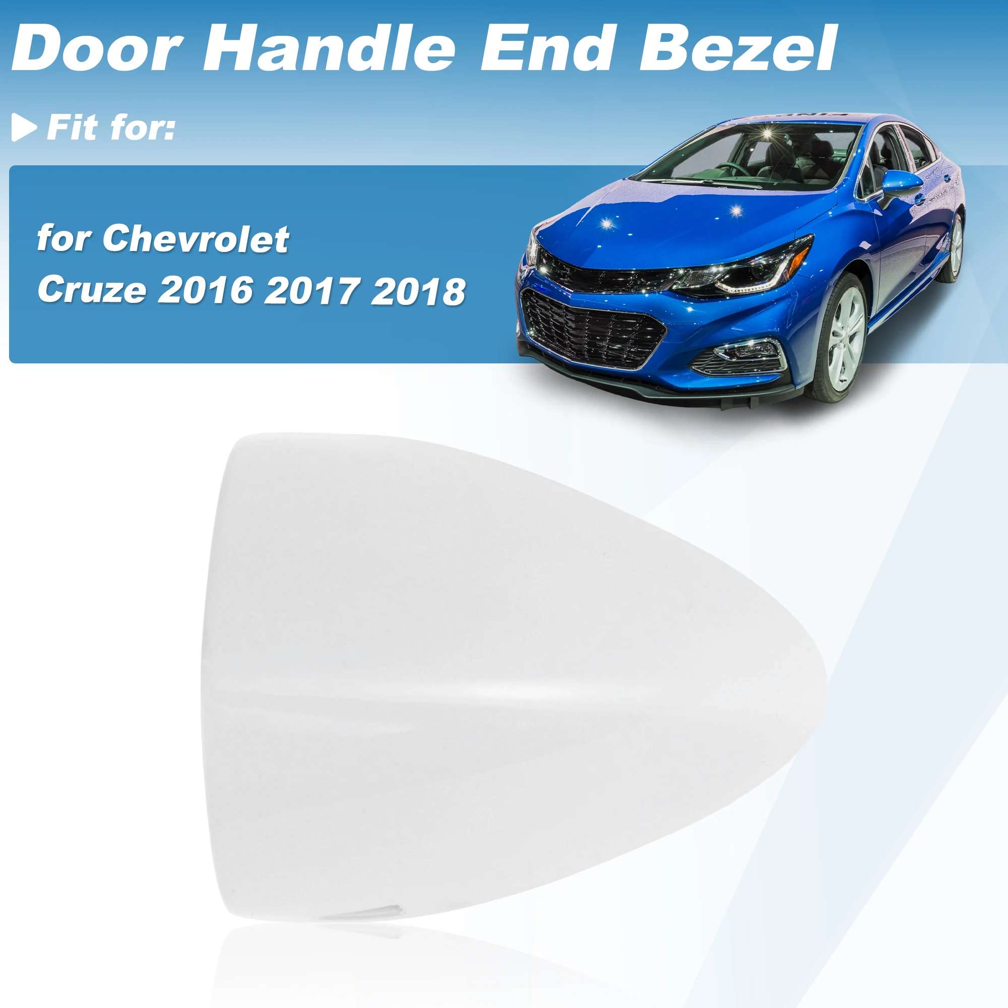 UXCELL Front Left Door Handle Key Hole Cover Cap for Chevrolet Cruze 2016 2017 2018 Exterior Door Handle Lock Cover Cap White