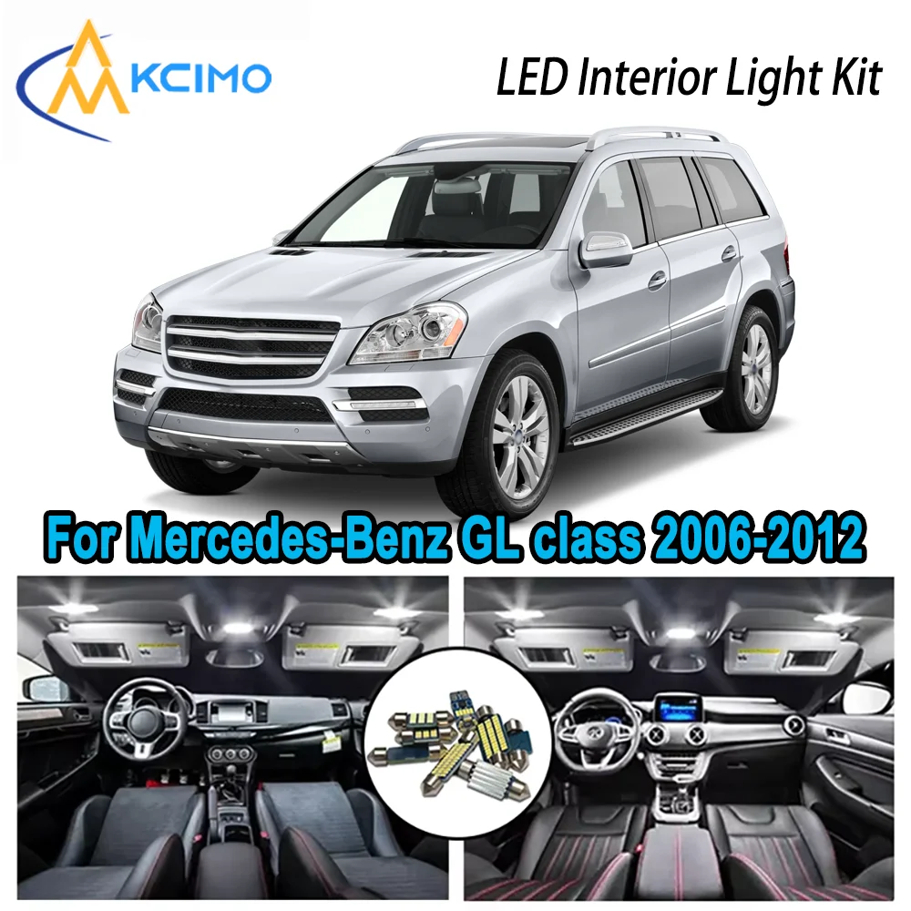 

High-Quality LED Interior Kit for Mercedes-Benz GL class X164 2006-2012 2007 Premium Error-Free Dome Map Trunk Automotive Lamps
