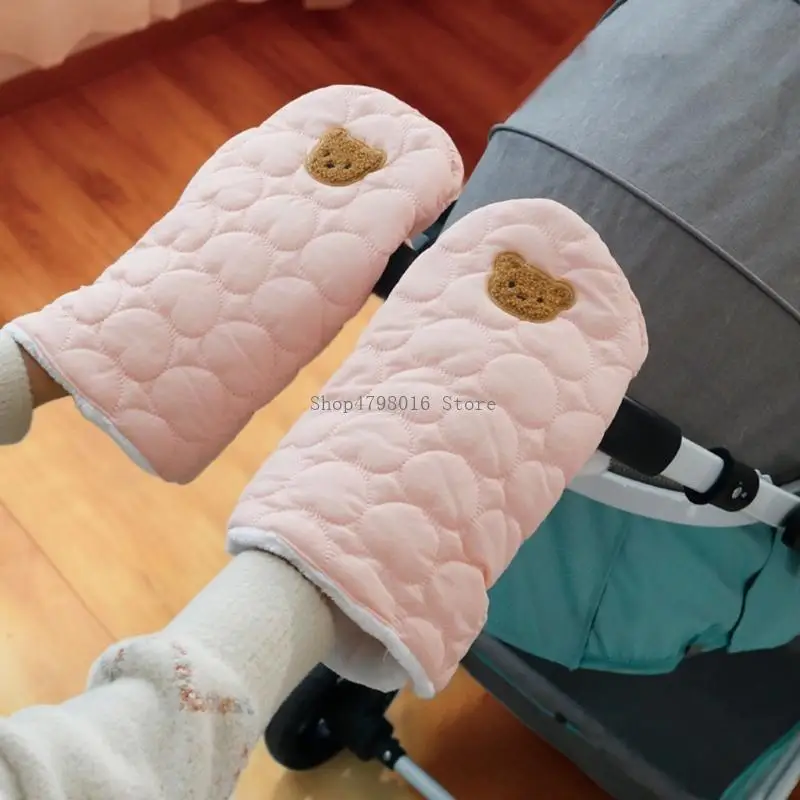 On Infant Strollers Hand Protectors Gloves Providing Warm Windproof Comfort