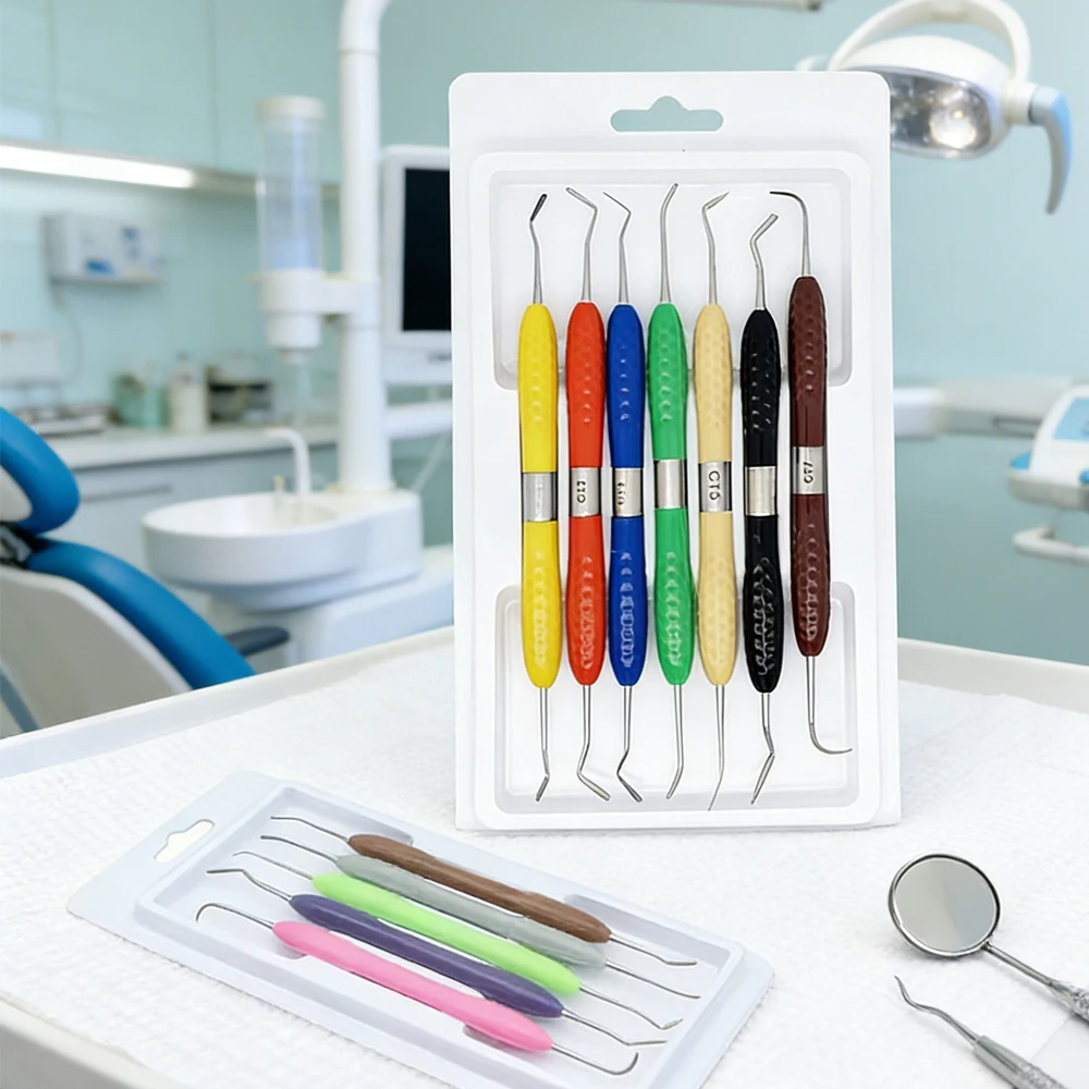 

Dental Resin Application Spatula Aesthetic Restoration Knife Composite Filling Repair Tool with Silicone Handle