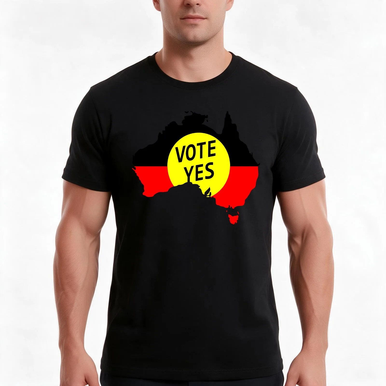 Vote Yes To The Voice T-Shirt, Summer Casual Cotton Tee, Oversized Streetwear Tops, Vintage Graphic Print, Unisex Men Women
