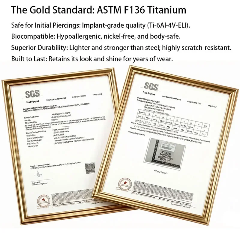ASTM F136 Titan Quadratischer Kronen-Lippenpiercing-Ring 16G CZ Labret mit Innengewinde für Tragus, Helix, Knorpel, Nase, Ohrringe – Detail 1