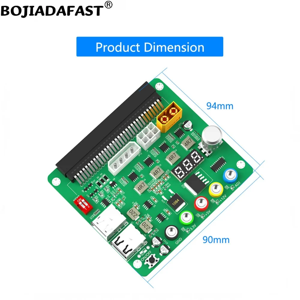 64Pin Connector Breakout Board With 4 x USB 2.0 Molex ATX 6PIN XT60 Port For HP DELTA FUJITSU LITEON Server Power Supply PSU