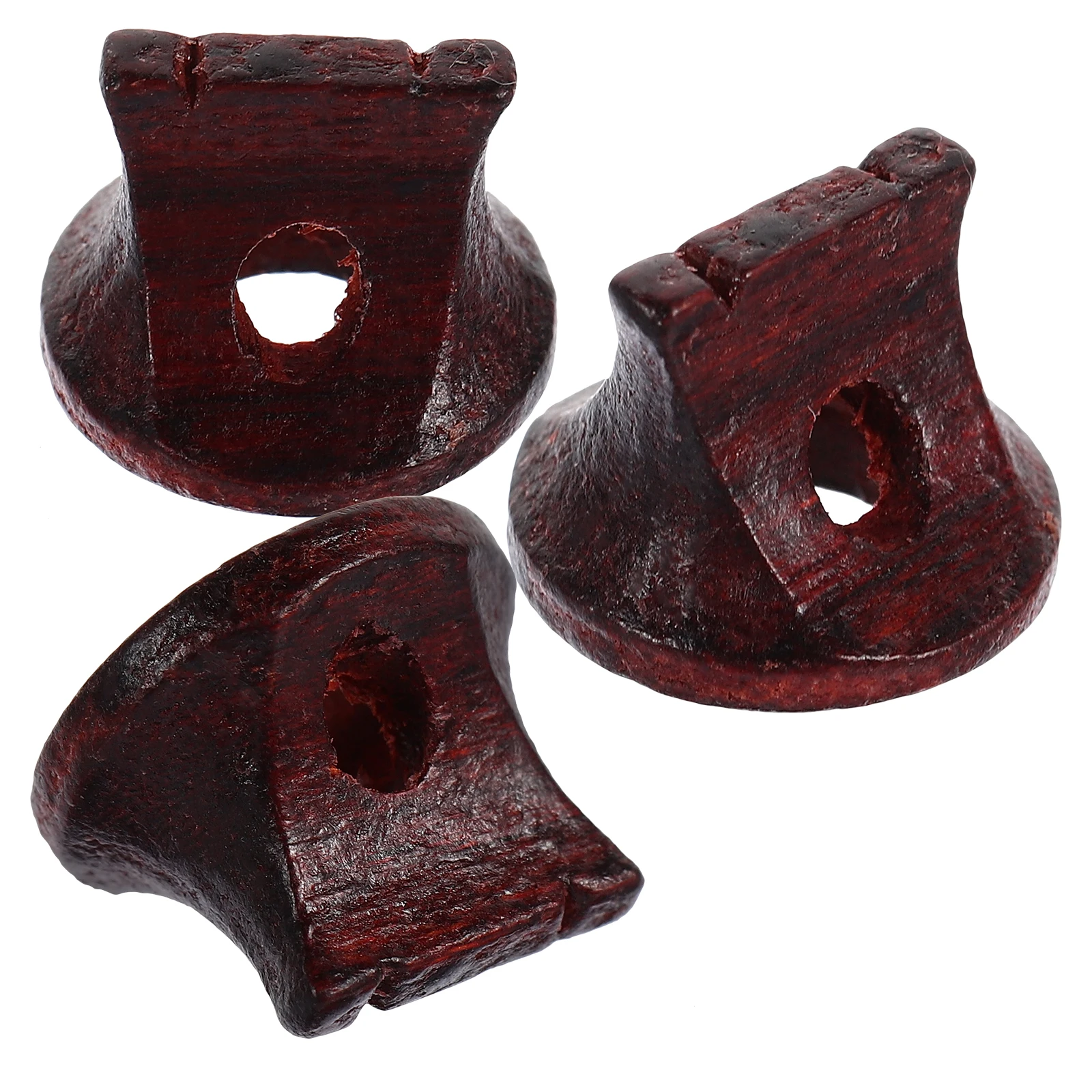 

3pcs Erhu Bridges Rosewood Replacement Simple Wooden Bridge For Instrument Parts Brown Durable Sturdy Structure Improve Sound