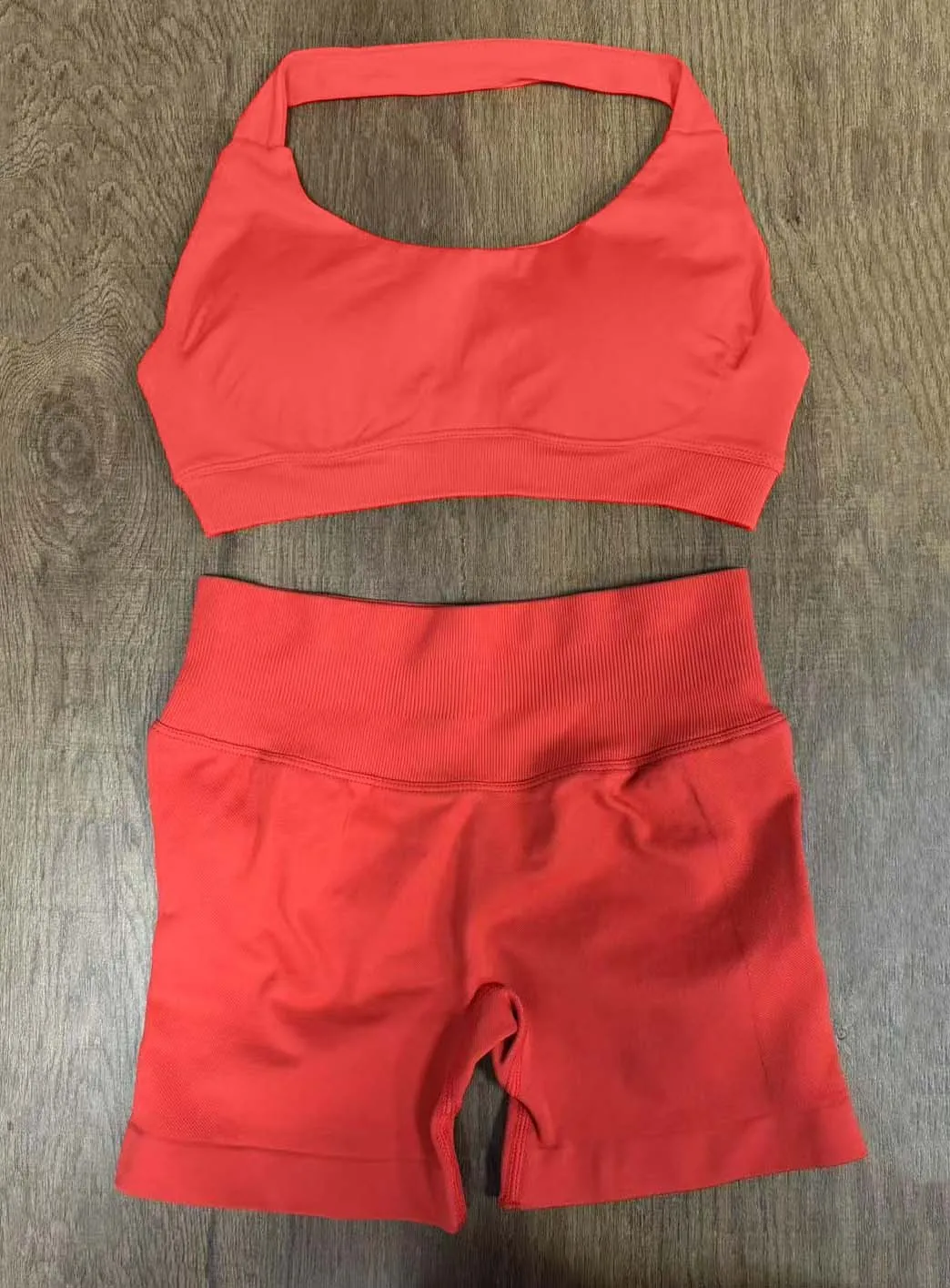 Set of Impact sports bras for women with beautiful back, ultra-fine matte nylon, long neck design, full back opening