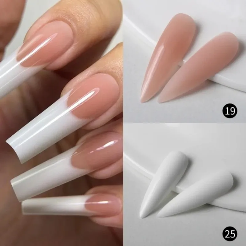 MSHARE Poly Nail Extension Gel TPO Hema Free Milky White Nails 60g Nail Extension Camouflage Quick Building Finger 60ml