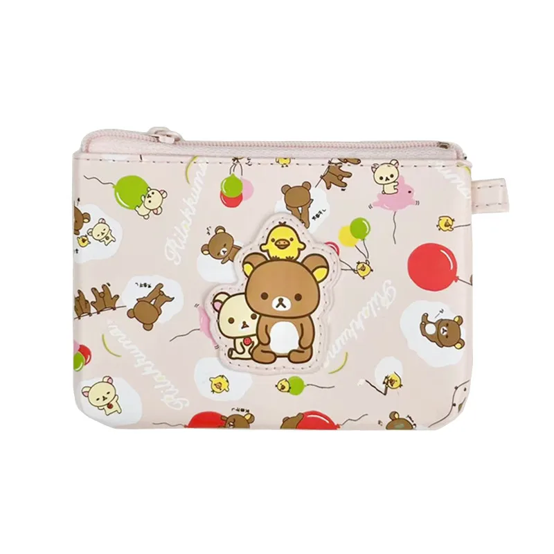 

Cute Rilakkuma Key Organizer Wallet Kawaii Coin Purse Wallets Anime Key Case Holder Coin Pouch Money Bag Mini Storage Bag