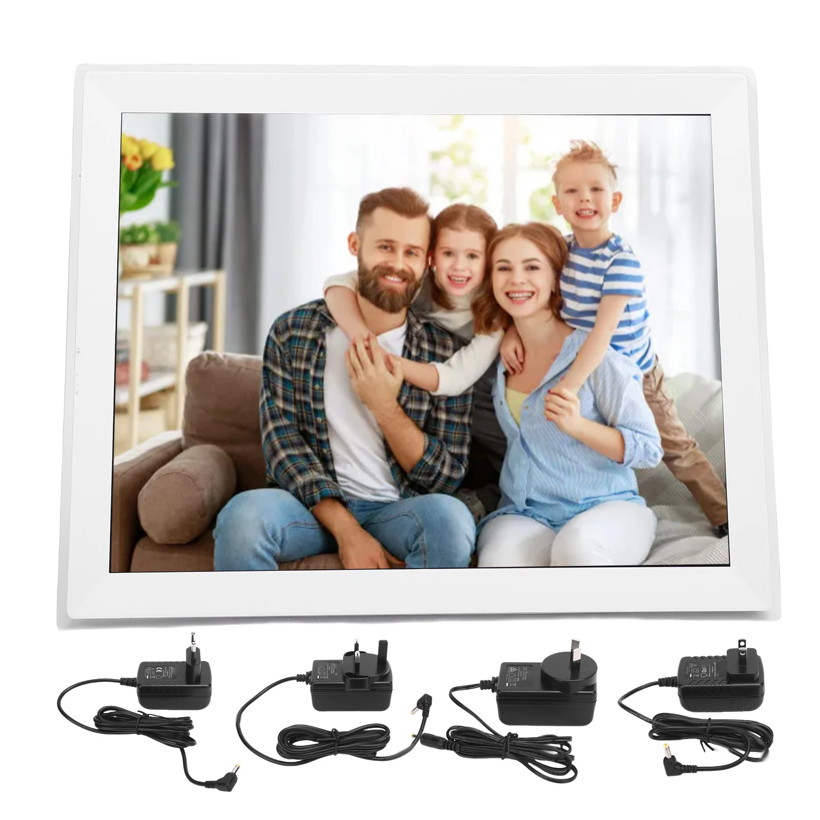 Premium Digital Picture Frame 15 Inch HD Touch Screen 32GB Auto Rotate Wall Mountable WiFi Photo Frame with APP for Photo Video