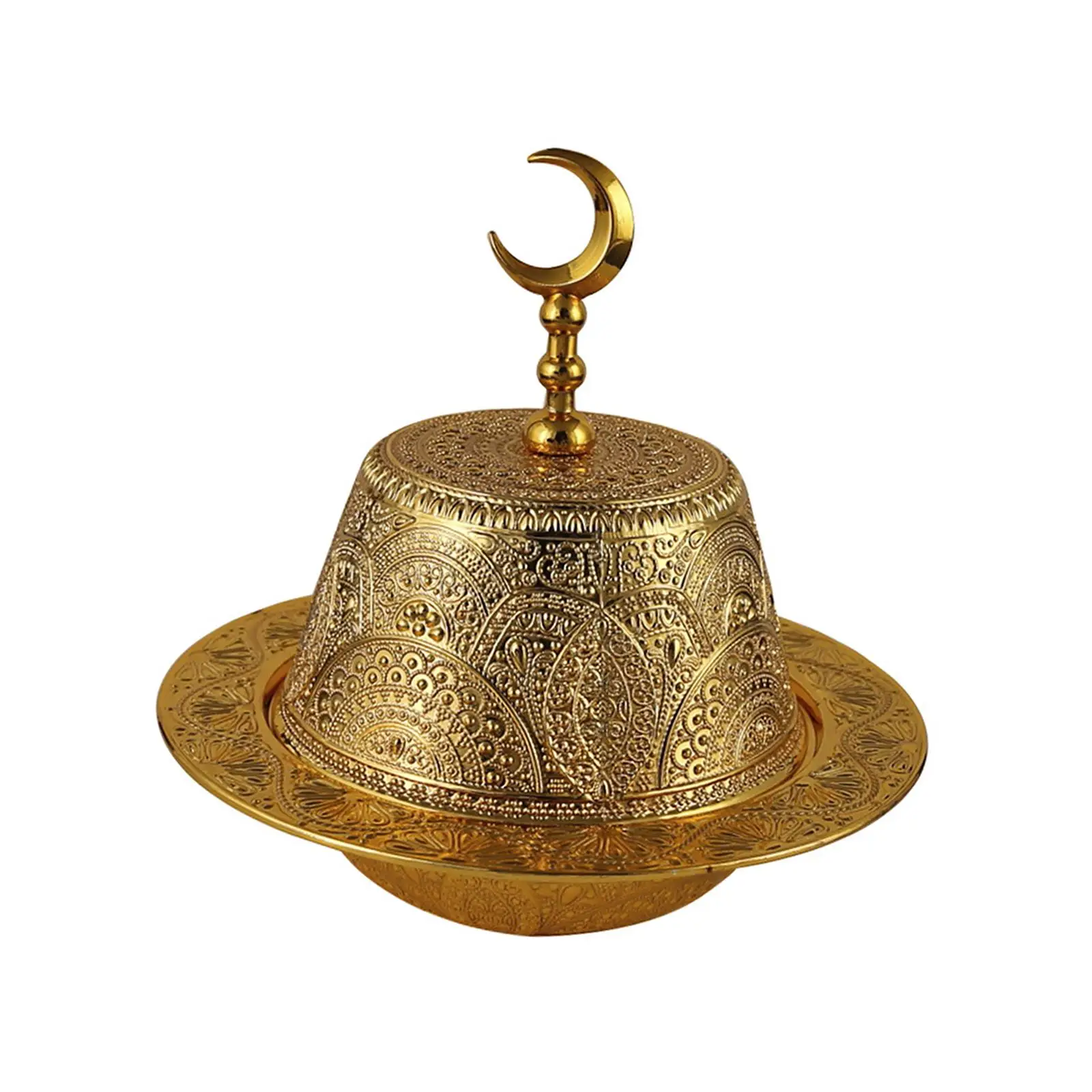 Serving Dish with Lid Metal Ramadan Decorations Party Supplies Sugar Chocolate Candy Bowl for Veggies Dessert Nuts Snacks Fruit