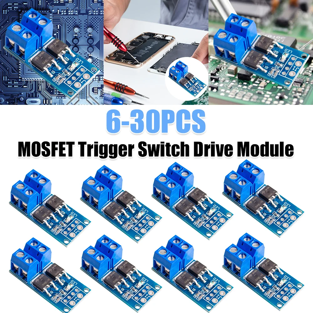 MOSFET الزناد التبديل محرك وحدة 400 واط PWM تعديل التبديل الإلكتروني لوحة تحكم 15A ماكس 30A للتحكم في سطوع المصباح