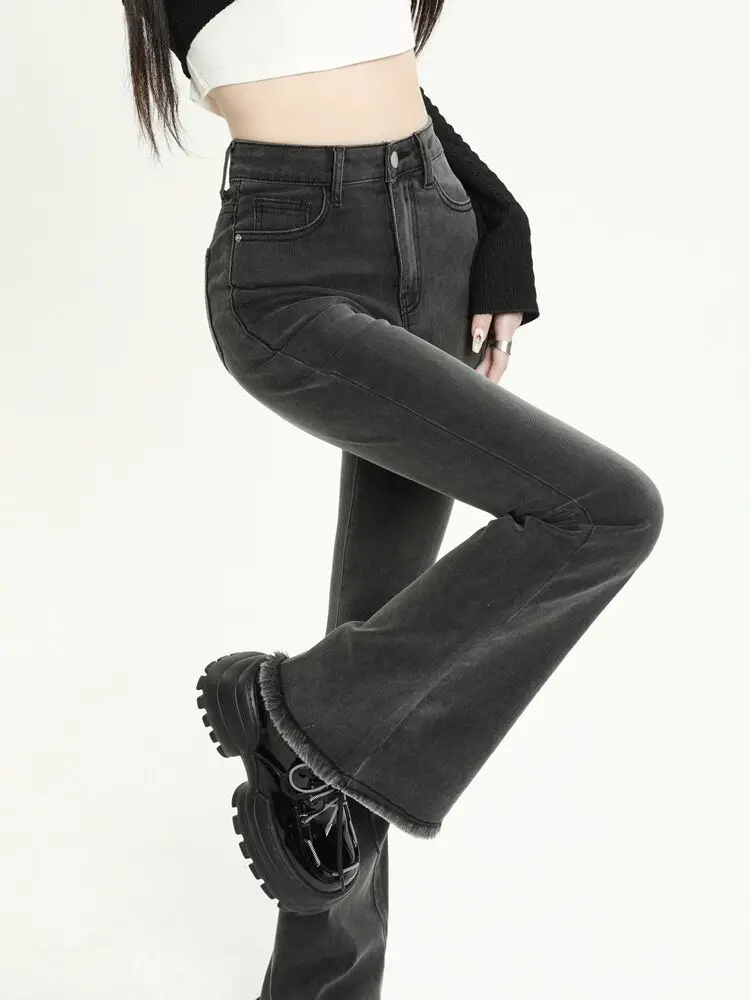 

Baggy Jeans For Woman High Waisted Embroidery Floral Pattern Print Graphic Art Decoration Ladies Female Denim Trousers Fashion