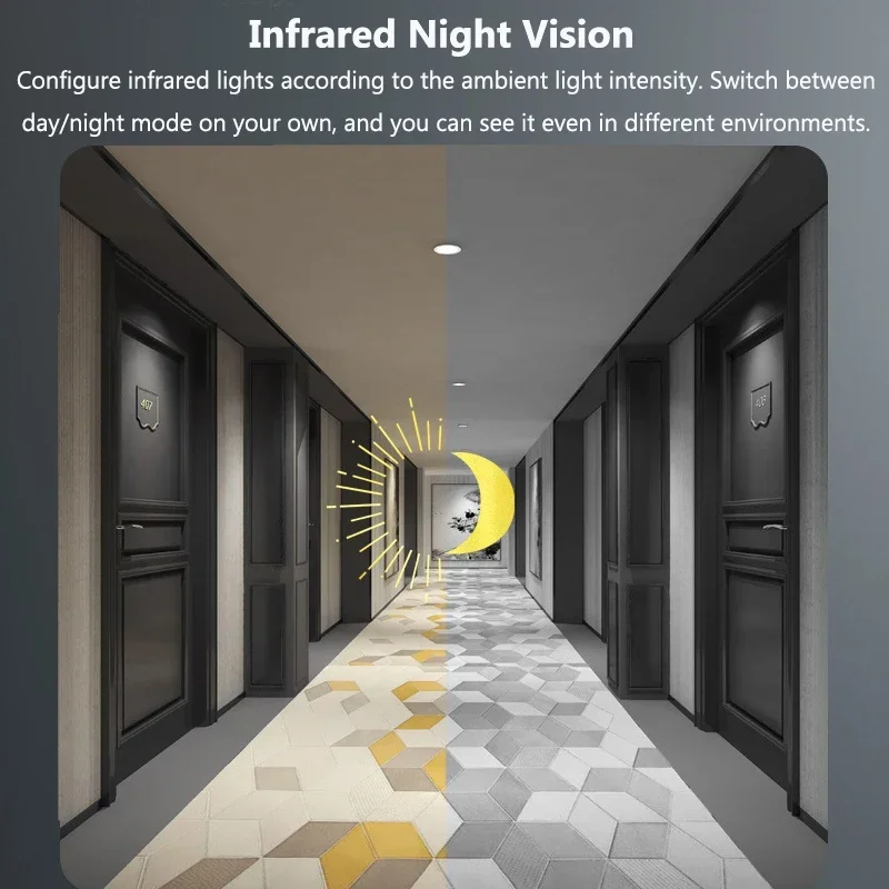 

WiFi Wireless Visual Intercom Doorbell Tuya Remote Monitoring Smart Video Doorbell Front Door Camera Indoor Outdoor Surveillance