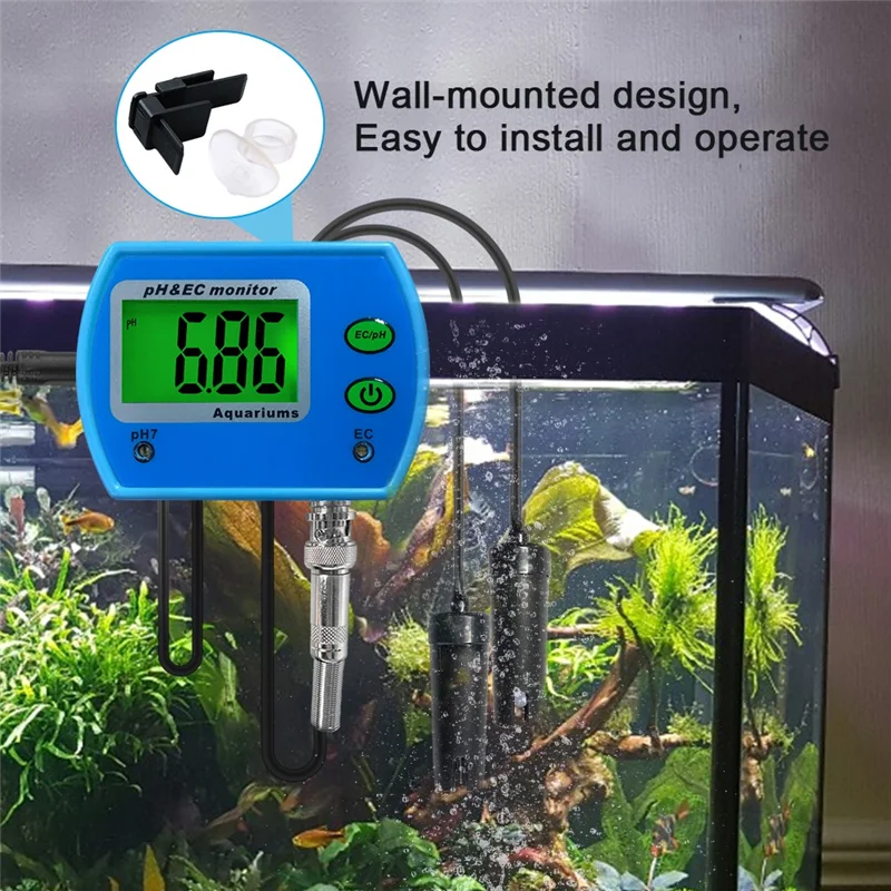 HGFLE-Water Quality Analysis Instruments PH /EC Monitor Meter Acidometer PH Tester EU Plug